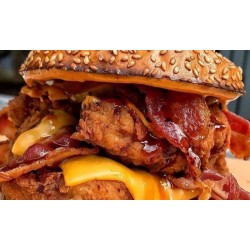 Hamburguesa, bacon, queso,...