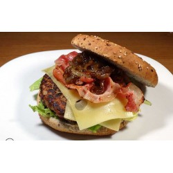 Hamburguesa, huevo, bacon,...