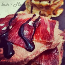 Tostada jamón ibérico y foie